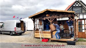 Horses & Dreams Aufbau Flammlachs Stand JoBa Event Catering