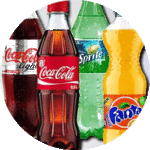Softdrinks Cola, Fanta, Sprite sind alkoholfreie Catering Getränke